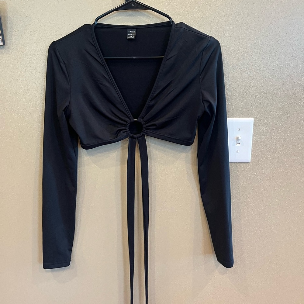 SHEIN Black Going Out Top